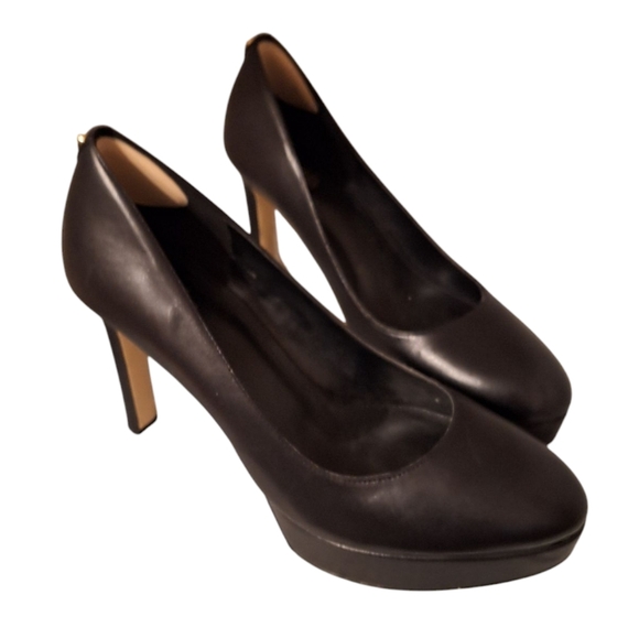 Michael Michael Kors Black Leather Stiletto Style Pumps 8M Witchy - Picture 1 of 7